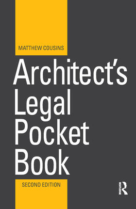 Cousins |  Architect's Legal Pocket Book | Buch |  Sack Fachmedien
