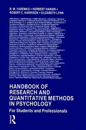 Yaremko / Harari / Harrison |  Handbook of Research and Quantitative Methods in Psychology | Buch |  Sack Fachmedien