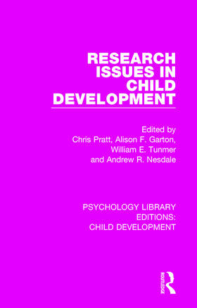 Pratt / Garton / Tunmer |  Research Issues in Child Development | Buch |  Sack Fachmedien