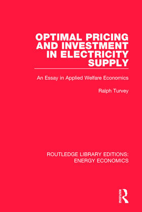 Turvey |  Optimal Pricing and Investment in Electricity Supply | Buch |  Sack Fachmedien