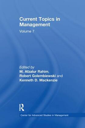 Golembiewski |  Current Topics in Management | Buch |  Sack Fachmedien