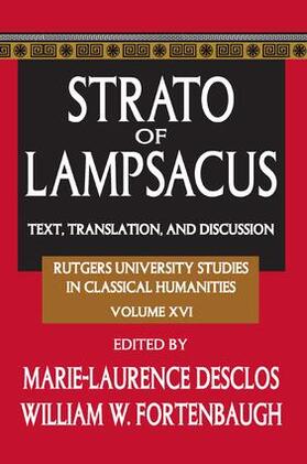 Fortenbaugh / Desclos |  Strato of Lampsacus | Buch |  Sack Fachmedien