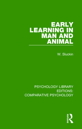 Sluckin |  Early Learning in Man and Animal | Buch |  Sack Fachmedien