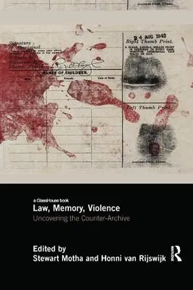 van Rijswijk / Motha |  Law, Memory, Violence | Buch |  Sack Fachmedien