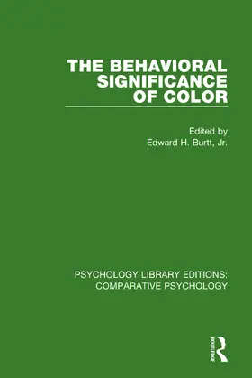 Burtt, Jr. |  The Behavioral Significance of Color | Buch |  Sack Fachmedien