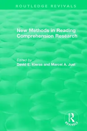 Kieras / Just |  New Methods in Reading Comprehension Research | Buch |  Sack Fachmedien