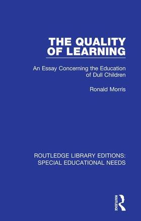 Morris |  The Quality of Learning | Buch |  Sack Fachmedien