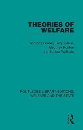 Forder / Caslin / Ponton |  Theories of Welfare | Buch |  Sack Fachmedien