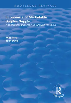 Zong / Davis |  Economics of Marketable Surplus Supply | Buch |  Sack Fachmedien