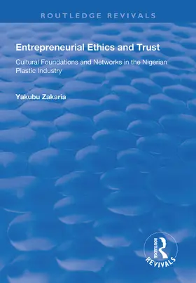 Zakaria |  Entrepreneurial Ethics and Trust | Buch |  Sack Fachmedien