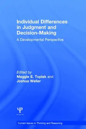 Toplak / Weller |  Individual Differences in Judgement and Decision-Making | Buch |  Sack Fachmedien