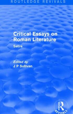 Sullivan |  Critical Essays on Roman Literature | Buch |  Sack Fachmedien