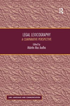 Aodha |  Legal Lexicography | Buch |  Sack Fachmedien