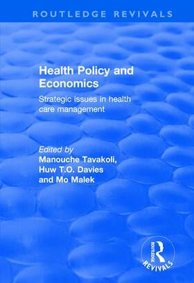 Tavakoli / Malek / Davies |  Health Policy and Economics | Buch |  Sack Fachmedien