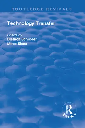 Schroeer / Elena |  Technology Transfer | Buch |  Sack Fachmedien