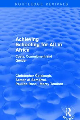 Colclough / Al-Samarrai / Tembon |  Achieving Schooling for All in Africa | Buch |  Sack Fachmedien