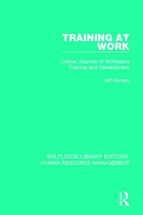 Hyman |  Training at Work | Buch |  Sack Fachmedien