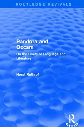 Ruthrof |  : Pandora and Occam (1992) | Buch |  Sack Fachmedien