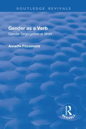 Fitzsimons |  Gender as a Verb | Buch |  Sack Fachmedien