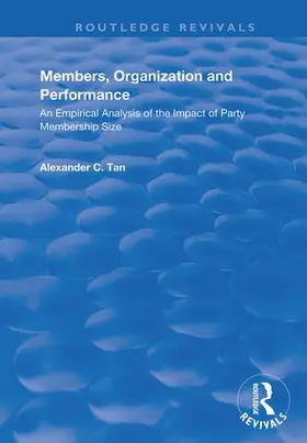 C. Tan |  Members, Organizations and Performance | Buch |  Sack Fachmedien