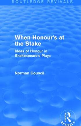 Council |  When Honour's at the Stake (Routledge Revivals) | Buch |  Sack Fachmedien