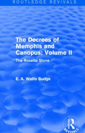 Budge |  The Decrees of Memphis and Canopus: Vol. II | Buch |  Sack Fachmedien