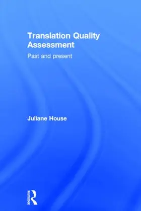 House |  Translation Quality Assessment | Buch |  Sack Fachmedien