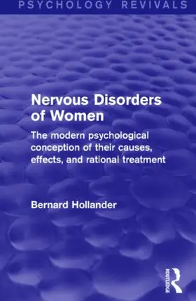 Hollander |  Nervous Disorders of Women | Buch |  Sack Fachmedien