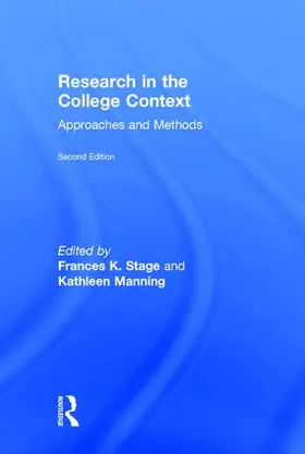 Manning / Stage |  Research in the College Context | Buch |  Sack Fachmedien