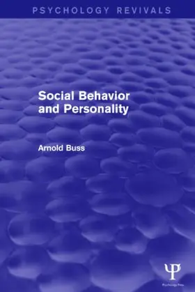 Buss |  Social Behavior and Personality (Psychology Revivals) | Buch |  Sack Fachmedien