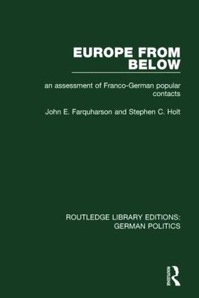 Farquharson / Holt |  Europe from Below | Buch |  Sack Fachmedien
