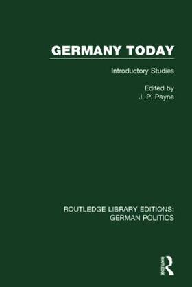 Payne |  Germany Today (Rle: German Politics): Introductory Studies | Buch |  Sack Fachmedien