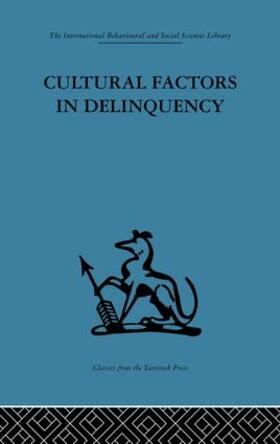 Ahrenfeldt / Gibbens |  Cultural Factors in Delinquency | Buch |  Sack Fachmedien