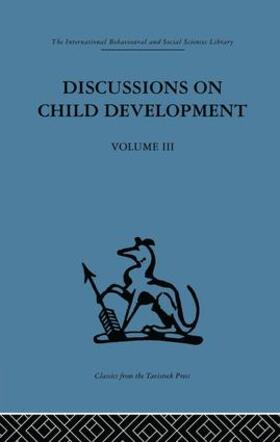 Inhelder / Tanner |  Discussions on Child Development | Buch |  Sack Fachmedien