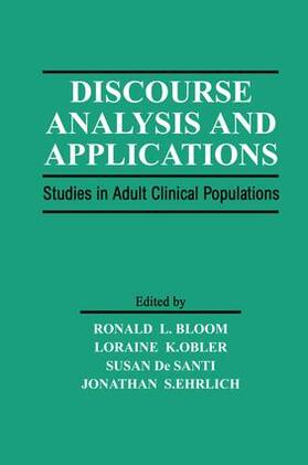 Bloom / Obler |  Discourse Analysis and Applications | Buch |  Sack Fachmedien