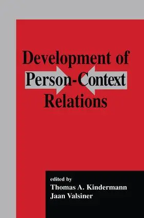 Kindermann / Valsiner |  Development of Person-context Relations | Buch |  Sack Fachmedien