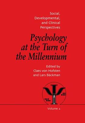Backman / von Hofsten |  Psychology at the Turn of the Millennium, Volume 2 | Buch |  Sack Fachmedien