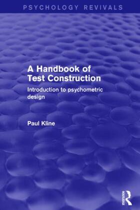 Kline |  A Handbook of Test Construction | Buch |  Sack Fachmedien