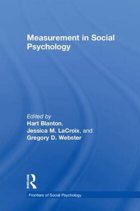 Blanton / Jessica M. / Gregory D. |  Measurement in Social Psychology | Buch |  Sack Fachmedien