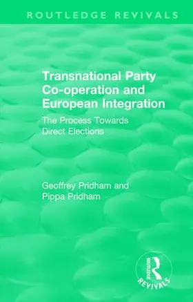 Pridham |  Transnational Party Co-operation and European Integration | Buch |  Sack Fachmedien