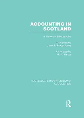 Pryce-Jones / Parker |  Accounting in Scotland | Buch |  Sack Fachmedien