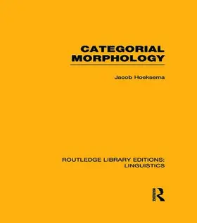 Hoeksema |  Categorial Morphology | Buch |  Sack Fachmedien