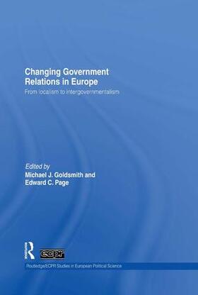 Goldsmith / Page |  Changing Government Relations in Europe | Buch |  Sack Fachmedien