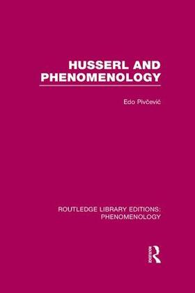 Pivcevic |  Husserl and Phenomenology | Buch |  Sack Fachmedien