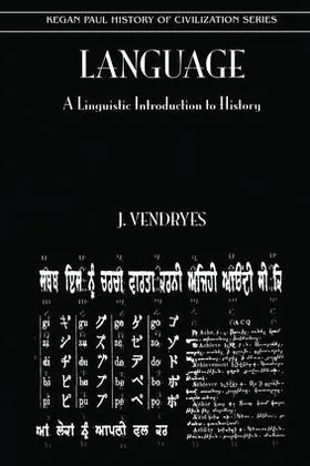 Vendryes |  Language And Linguistic Introduction To History | Buch |  Sack Fachmedien