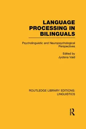 Vaid |  Language Processing in Bilinguals | Buch |  Sack Fachmedien