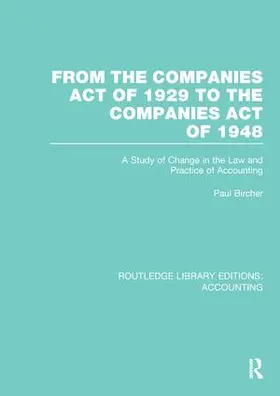 Bircher |  From the Companies Act of 1929 to the Companies Act of 1948 | Buch |  Sack Fachmedien