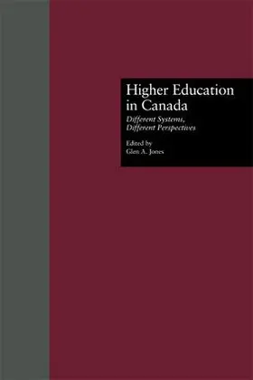 Jones |  Higher Education in Canada | Buch |  Sack Fachmedien