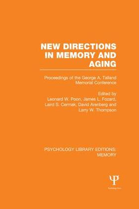 Poon / Fozard / Cermak |  New Directions in Memory and Aging (PLE | Buch |  Sack Fachmedien