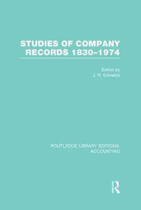 Edwards |  Studies of Company Records | Buch |  Sack Fachmedien